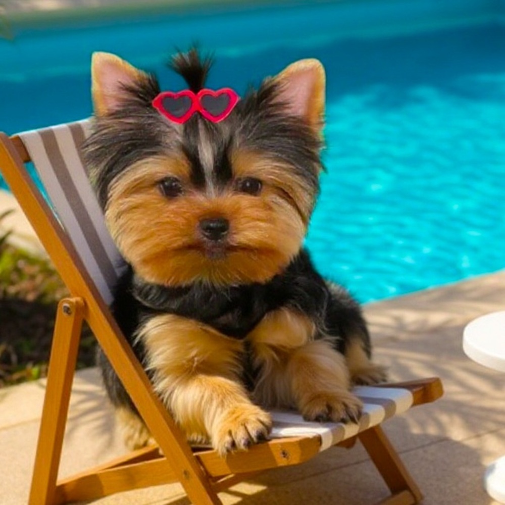 4 Heart Shaped Hair Clips for Small Pet